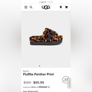 UGG - cheetah butterscotch slip on platforms.